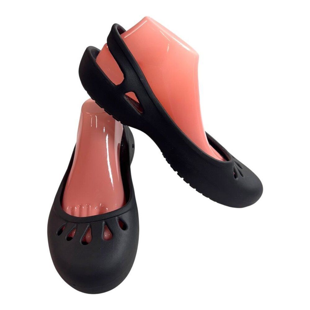 Crocs Malindi Ballet Flat Slingback Black Comfort Shoes 10127 Women Size 11